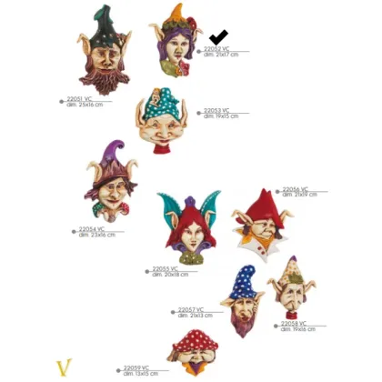 Picture Fairytale mask of an elf with purple hair - Valle d'oro Patchi