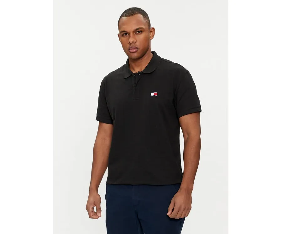 obrazek 1 Tommy Jeans Polo Badge DM0DM18314 Czarny Regular Fit