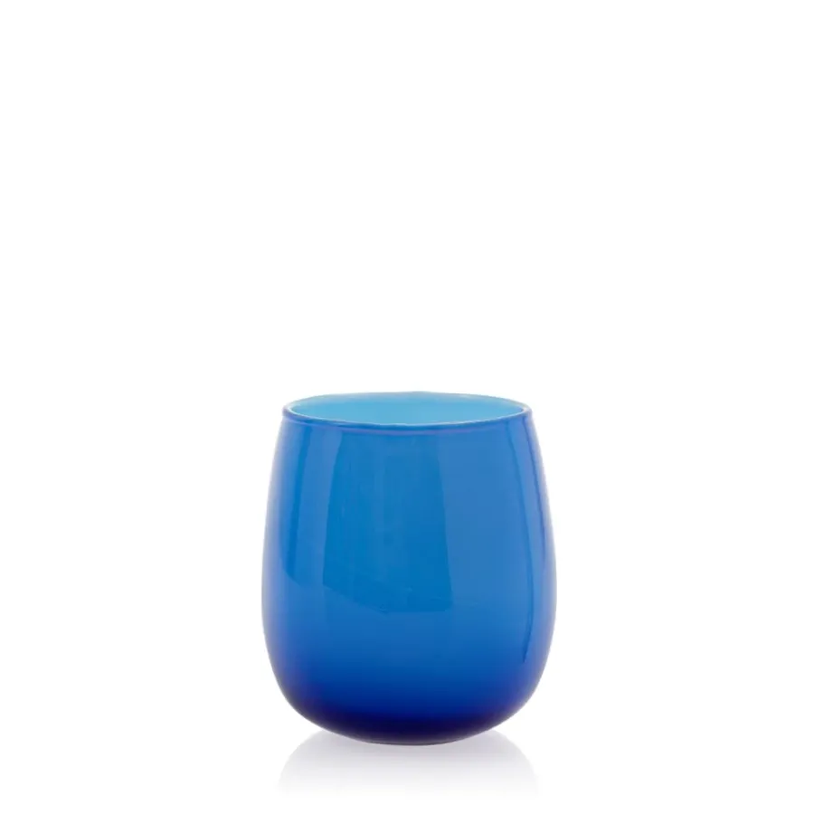 obrazek 1 Złoty komplet 6 szklanek z opalowego szkła z Włoch (9,5 cm)