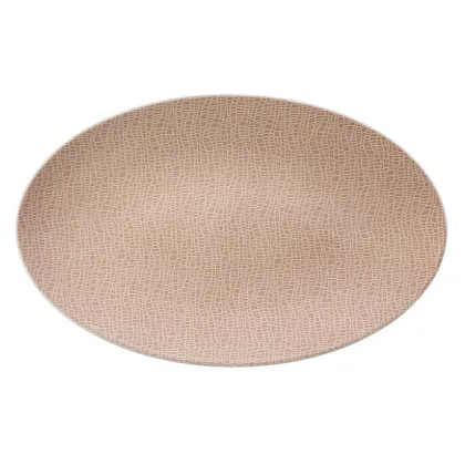 Zdjęcie Owalny półmisek z porcelany 40x26 cm zdobiony różowym motywem - Seltmann Weiden