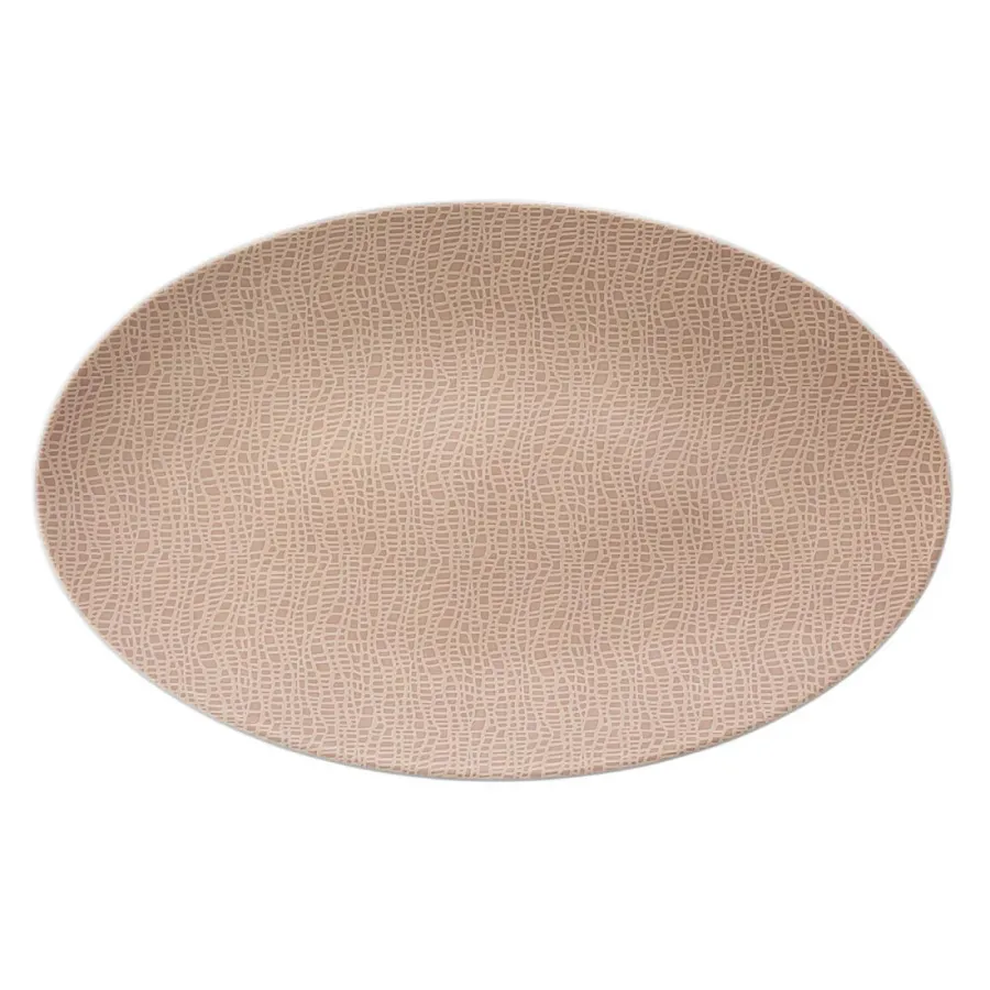 obrazek 1 Owalny półmisek z porcelany 40x26 cm zdobiony różowym motywem - Seltmann Weiden