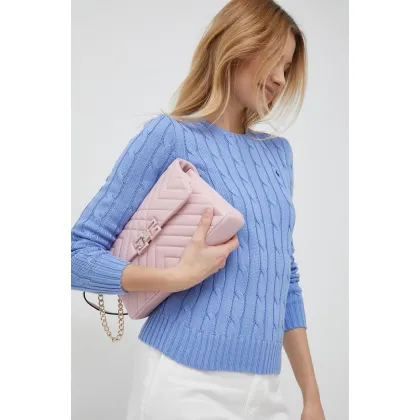 Zdjęcie Polo Ralph Lauren sweter bawełniany kolor fioletowy