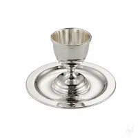 Picture Stylish silver Cardinale egg holder with plate - Zaramella Argenti