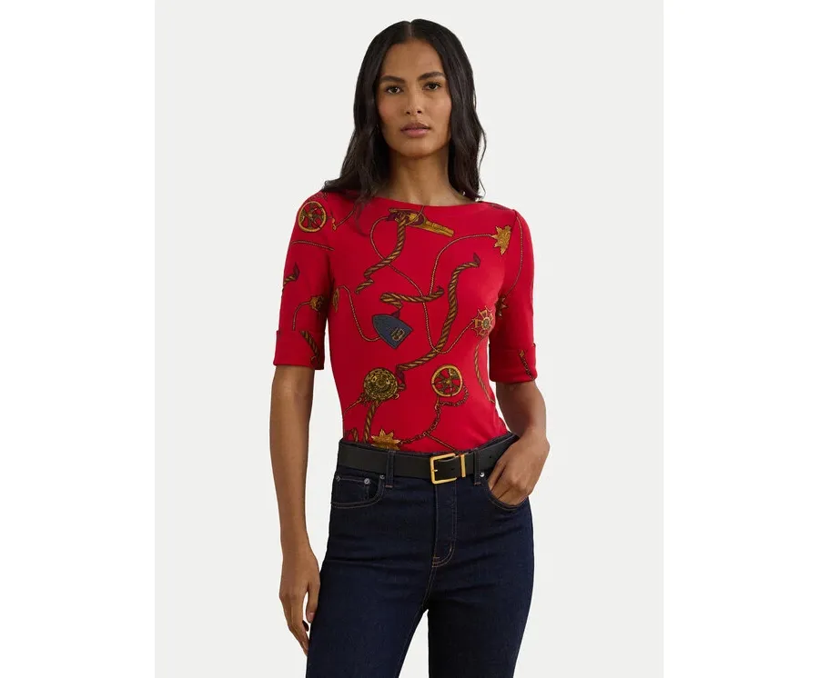 obrazek 1 LAUREN RALPH LAUREN Bluzka 200957614002 Czerwony Slim Fit