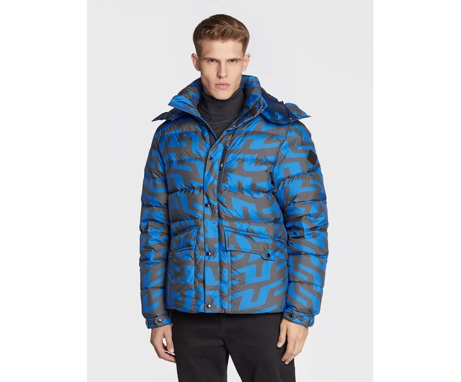 obrazek 1 J.Lindeberg Kurtka puchowa Sphere Print AMOW06668 Granatowy Regular Fit