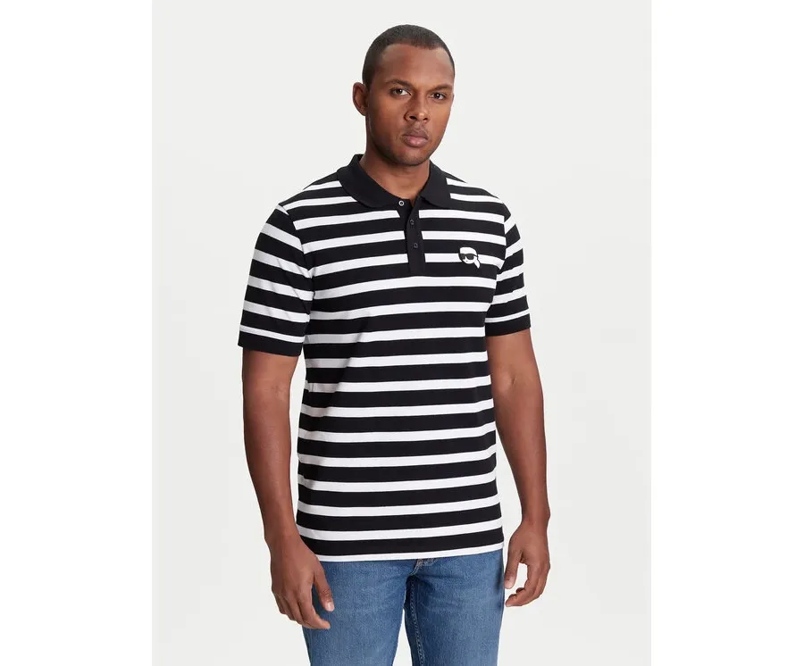 obrazek 1 KARL LAGERFELD Polo 745023 553231 Czarny Regular Fit