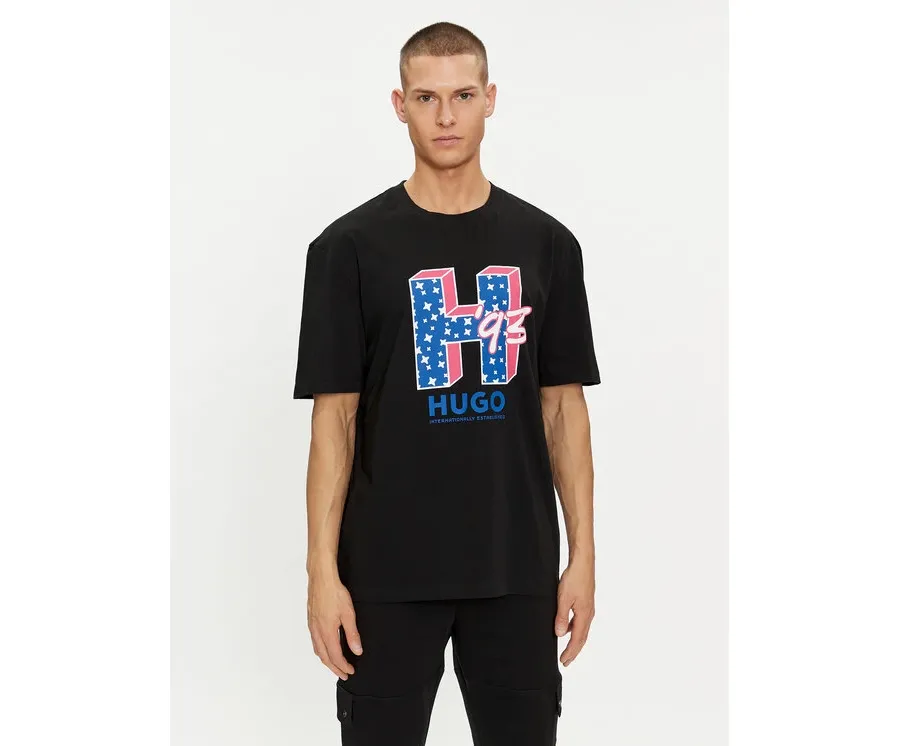 obrazek 1 Hugo T-Shirt Nentryle 50513411 Czarny Relaxed Fit HUGO