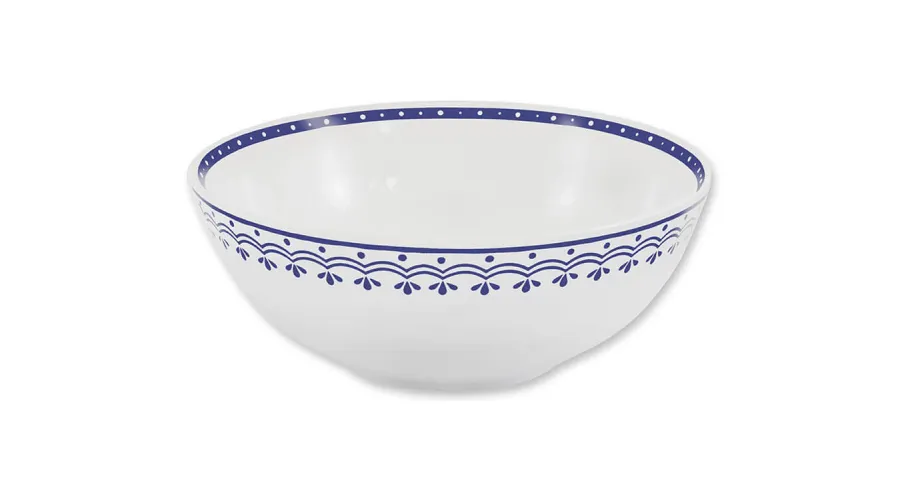 obrazek 1 Stylowa czeska miska wykonana z porcelany zdobiona delikatnym niebieskim motywem - wariant 1 – Leander