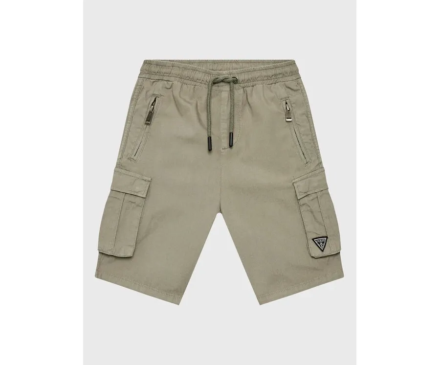 obrazek 1 Guess Szorty materiałowe L2RD01 D3XN0 Khaki Regular Fit