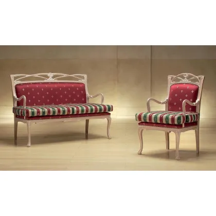 Zdjęcie Piękna sofa i fotel w stylu francuskim – Morello Gianpaolo