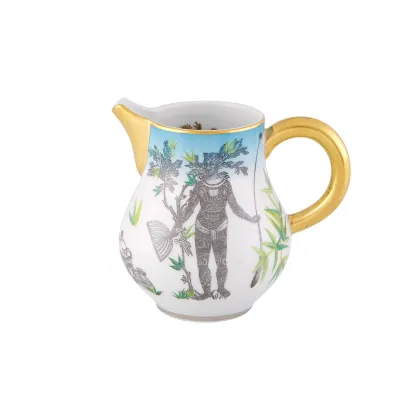 Zdjęcie Dzbanek na mleko z porcelany z kolekcji Rêveries z przedstawieniem mężczyzny wśród roślin - Vista Alegre