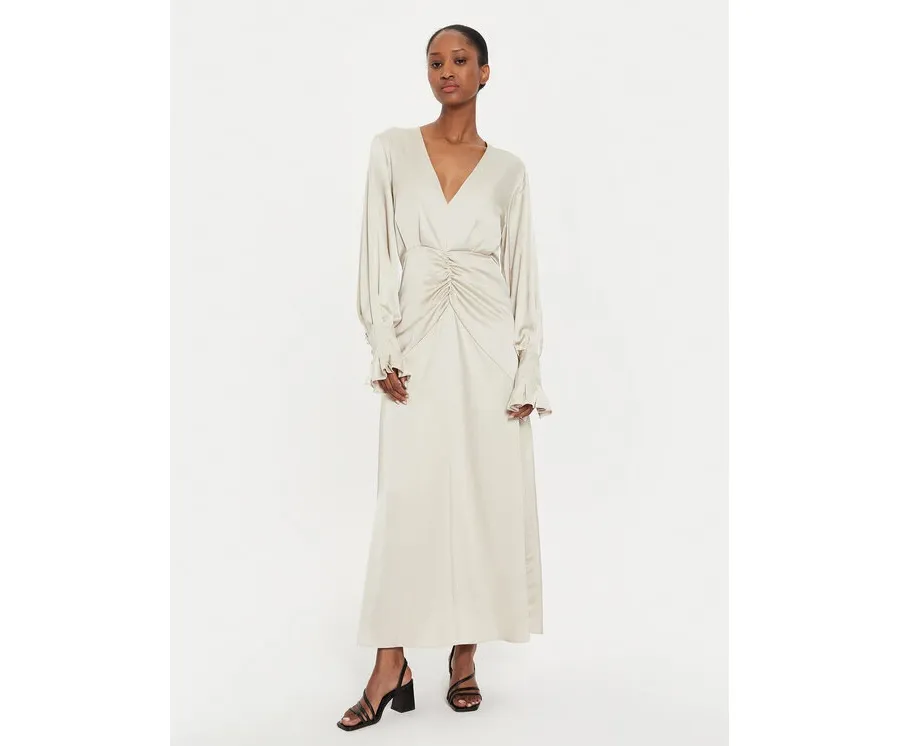 obrazek 1 Karen by Simonsen Sukienka koktajlowa Peel 10105036 Beżowy Loose Fit