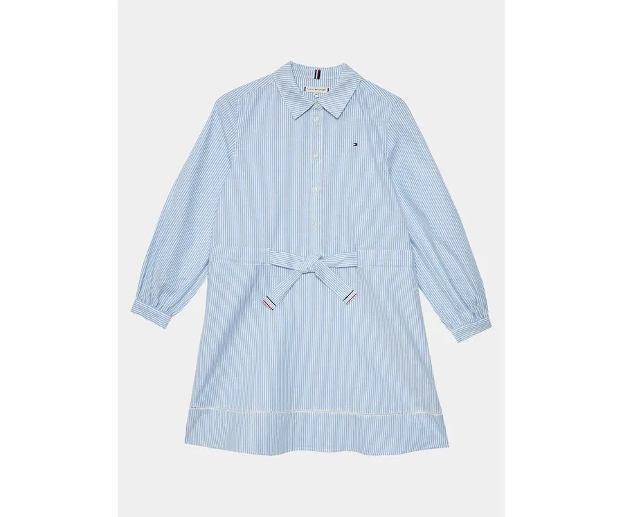 obrazek 1 Tommy Hilfiger Sukienka koszulowa Ithaca Stripe Shirt Dress KG0KG07699 Niebieski Regular Fit