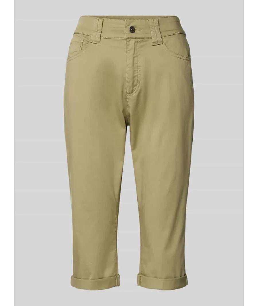 obrazek 1 Spodnie capri o kroju regular fit z 5 kieszeniami