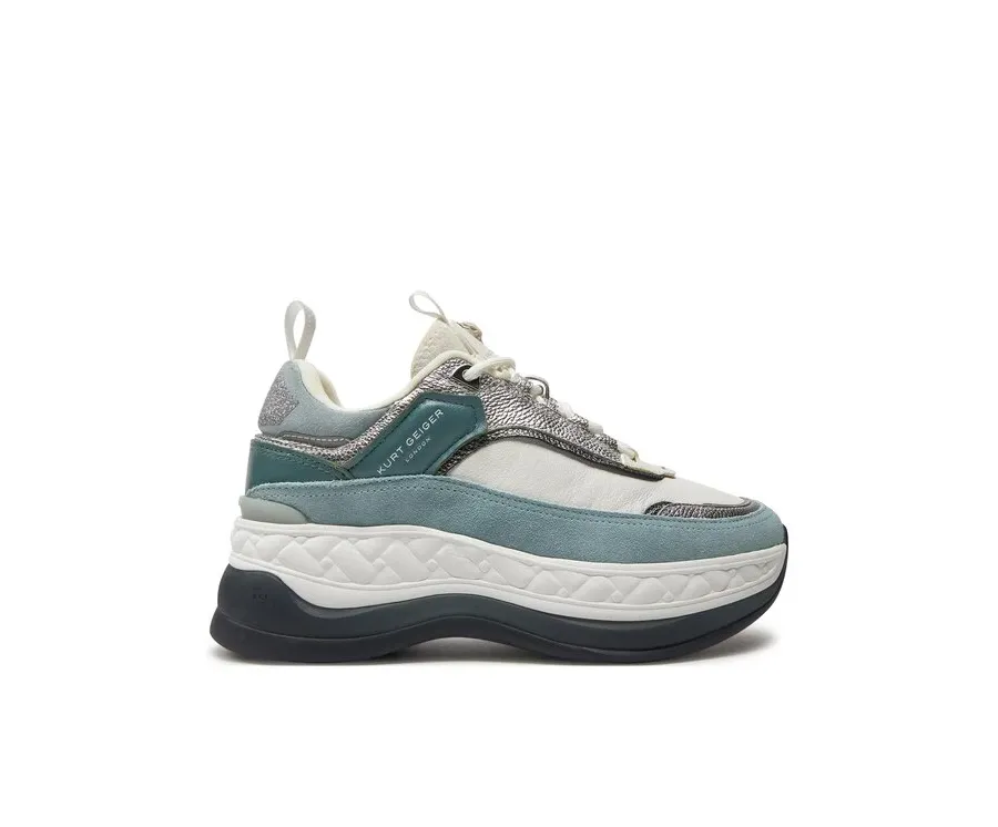 obrazek 1 Kurt Geiger Sneakersy Kensington Pump Sneaker 1290186619 Niebieski