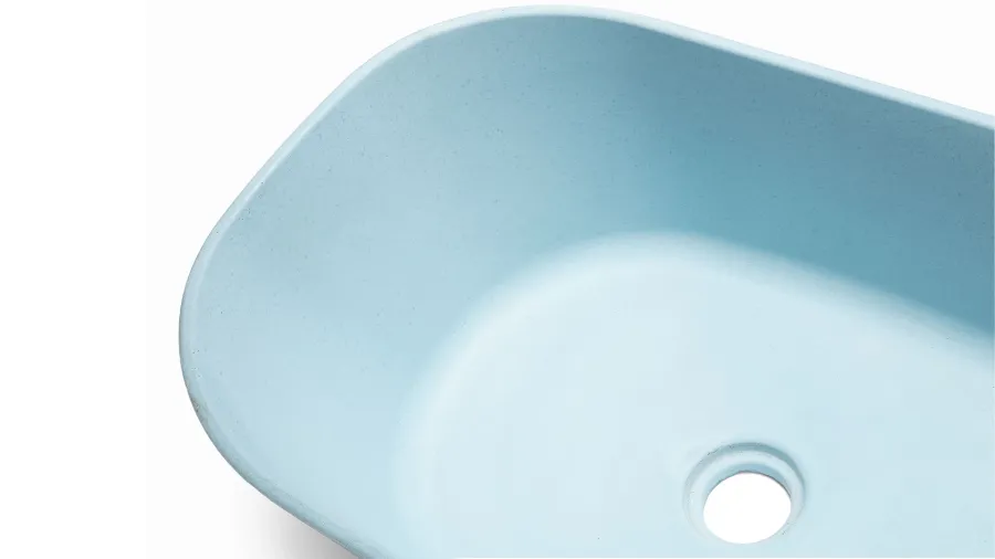 obrazek 3 Piękna umywalka 50 cm LIBRA BASIC – średni kobaltowy, bez dekoru, lakier matowy