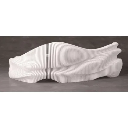 Zdjęcie Futurnistyczna lada recepcyjna ze sklejki