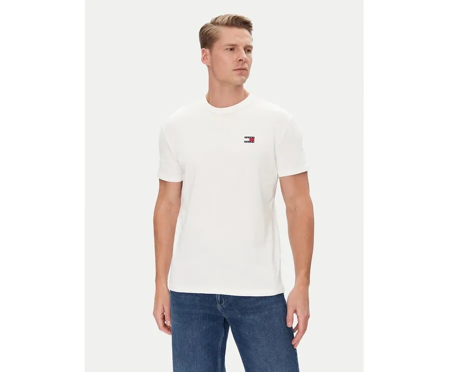 obrazek 1 Tommy Jeans T-Shirt Badge DM0DM20322 Biały Regular Fit