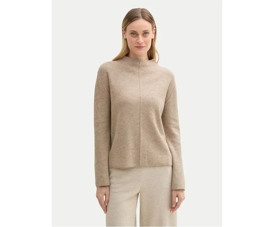 obrazek 1 Tom Tailor Sweter 1042993 Beżowy Regular Fit