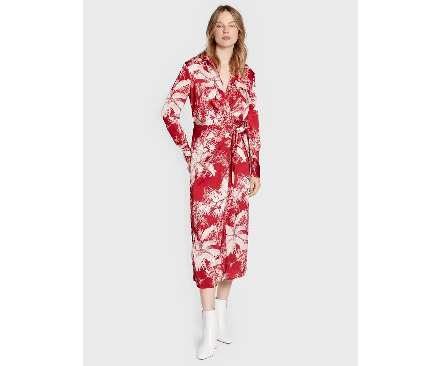 obrazek 1 Guess Sukienka koszulowa Dorothee W2BK13 WEX62 Czerwony Regular Fit