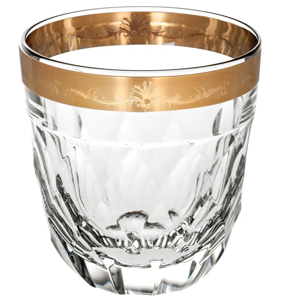 obrazek 1 Luksusowa szklanka do whisky old fashion z bogatym złotym zdobieniem z kolekcji Palazzo Gold – Vista Alegre