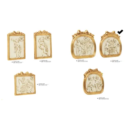 Picture Oval bas-relief with two angels - Valle d'oro Patchi