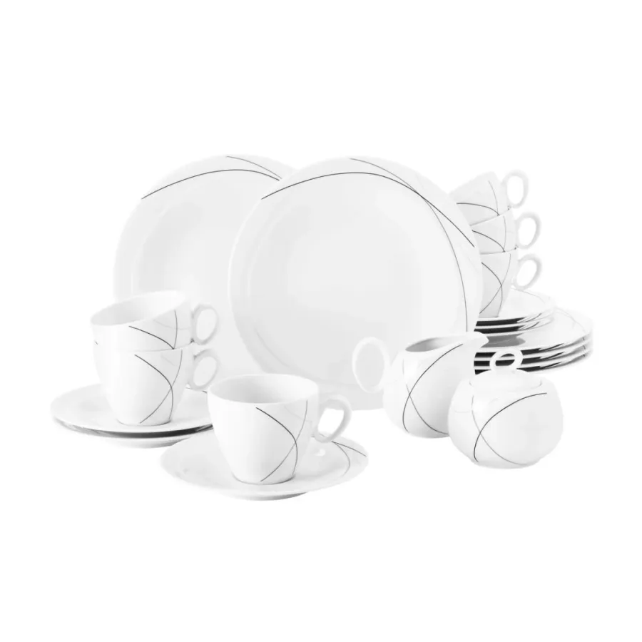 obrazek 1 Luksusowy porcelanowy 20-elementowy zestaw kawowy - Seltmann Weiden