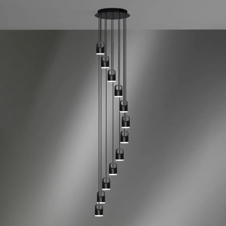 obrazek 1 Czarna lampa sufitowa Bag - h. 216 cm