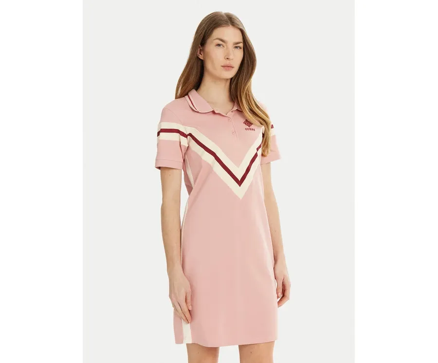obrazek 1 Guess Sukienka codzienna V5RK00 KCOK1 Różowy Regular Fit
