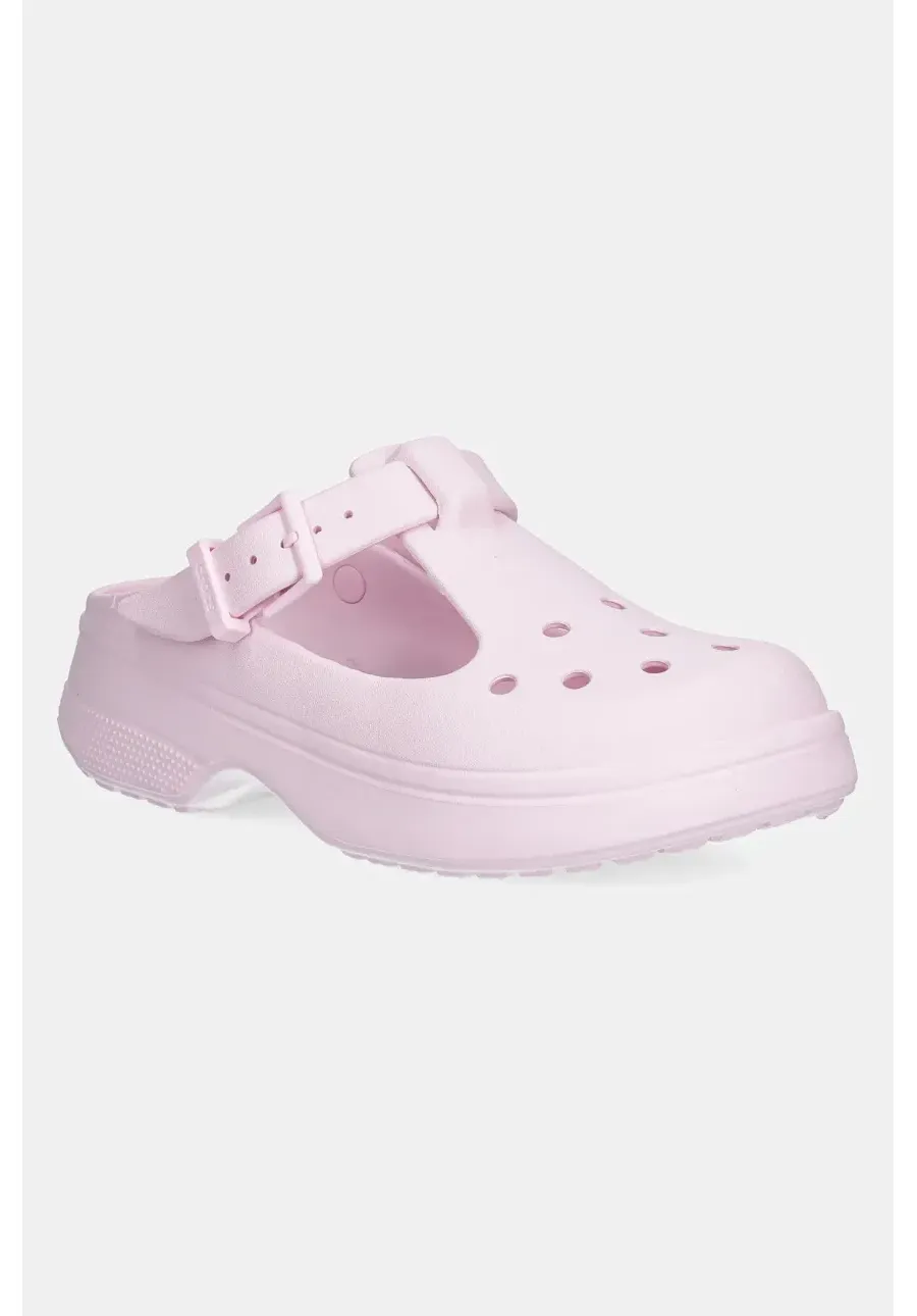 obrazek 1 Crocs klapki Classic Mary Jane Clog damskie kolor różowy na platformie 210581-6ZW