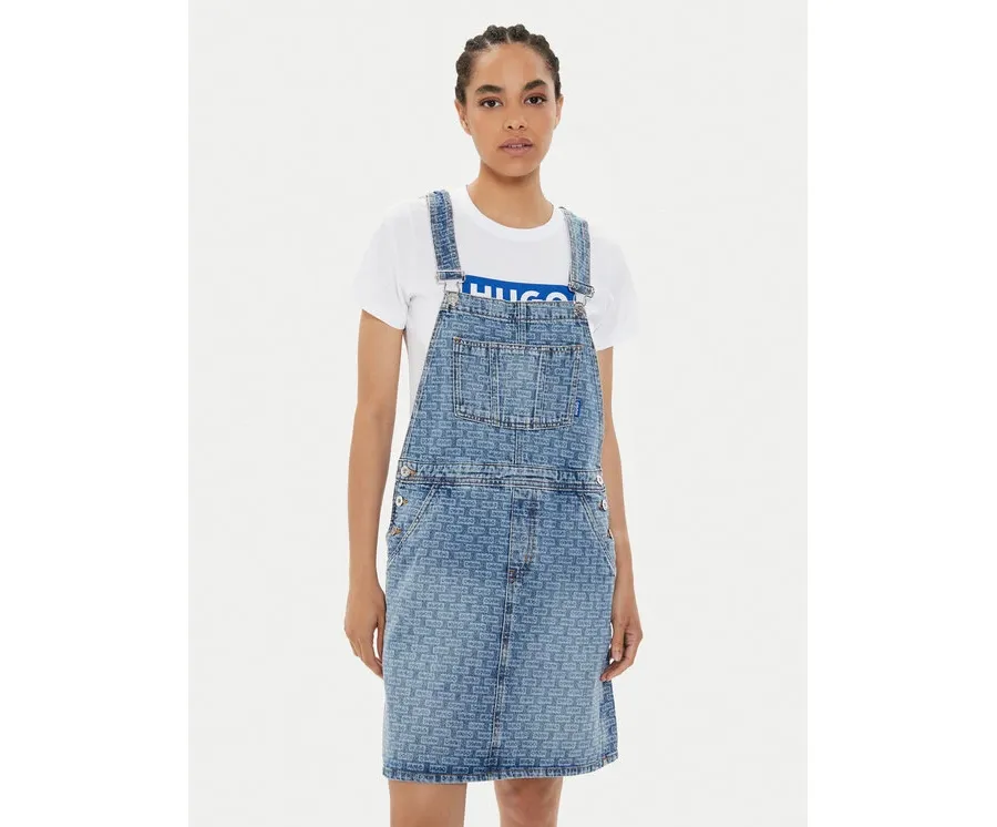 obrazek 1 Hugo Sukienka jeansowa Garli_B 50513727 Niebieski Regular Fit HUGO