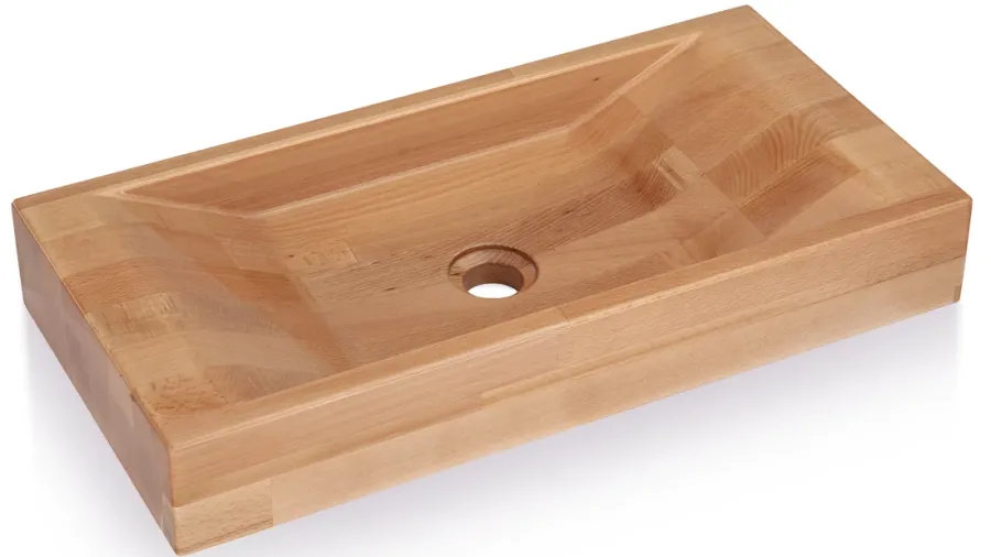 obrazek 1 Prestiżowa umywalka 60 cm SIRIUS, buk, lakier błyszczący, naturalny