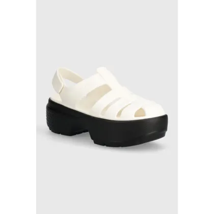 Zdjęcie Crocs sandały Stomp Fisherman Sandal damskie kolor biały na platformie 209938