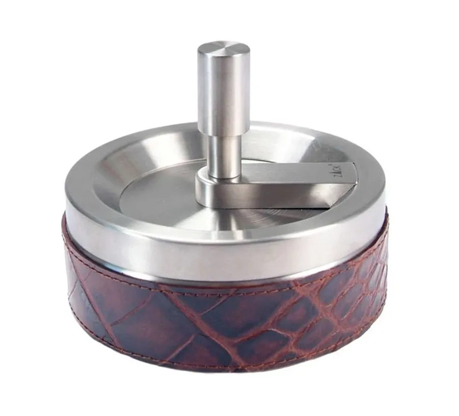 picture 1 Steel ashtray with rotary button - Absolute Breton