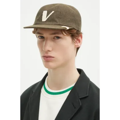 Zdjęcie Visvim czapka z daszkiem wełniana Honus Cap kolor zielony z aplikacją 125103003011