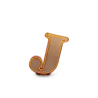 Zdjęcie Neonowa lampka w kształcie litery J