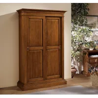 Picture Beautiful wooden 2-door sliding wardrobe with shelf and clothes rail - Zanini