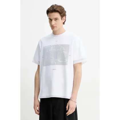 Zdjęcie Heliot Emil t-shirt męski kolor biały z nadrukiem SS25_M_09_138_WHT02
