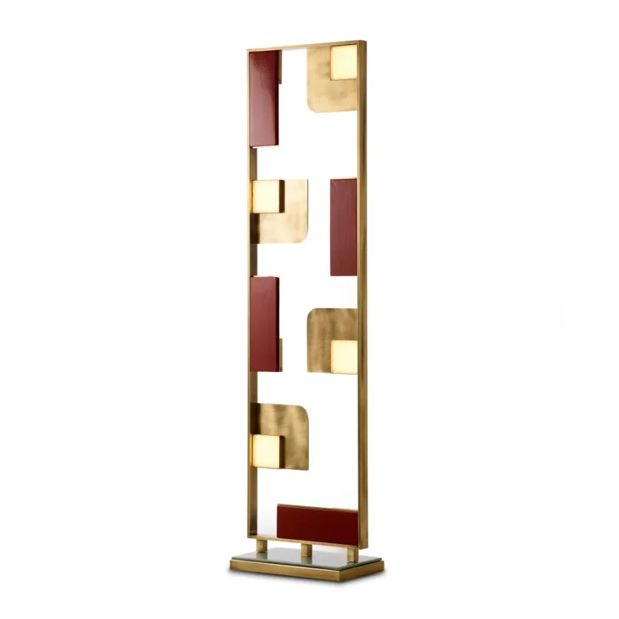 obrazek 5 Lampa podłogowa z glazurowanymi płytkami ceramicznymi H.160xL.42xP.24 cm