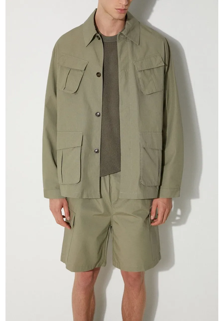 obrazek 1 MKI MIYUKI ZOKU kurtka bawełniana Ripstop Cargo Jacket kolor zielony przejściowa oversize RIPSTOP.CARGO.JACKET