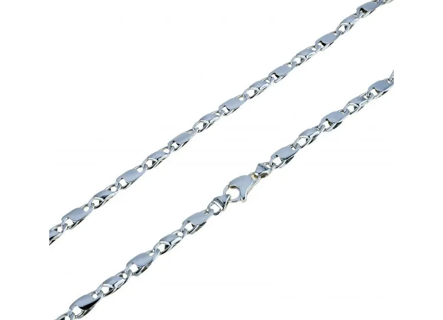 obrazek 1 Genialny wydrążony błyszczący płaski łańcuszek o długości 50/60 cm