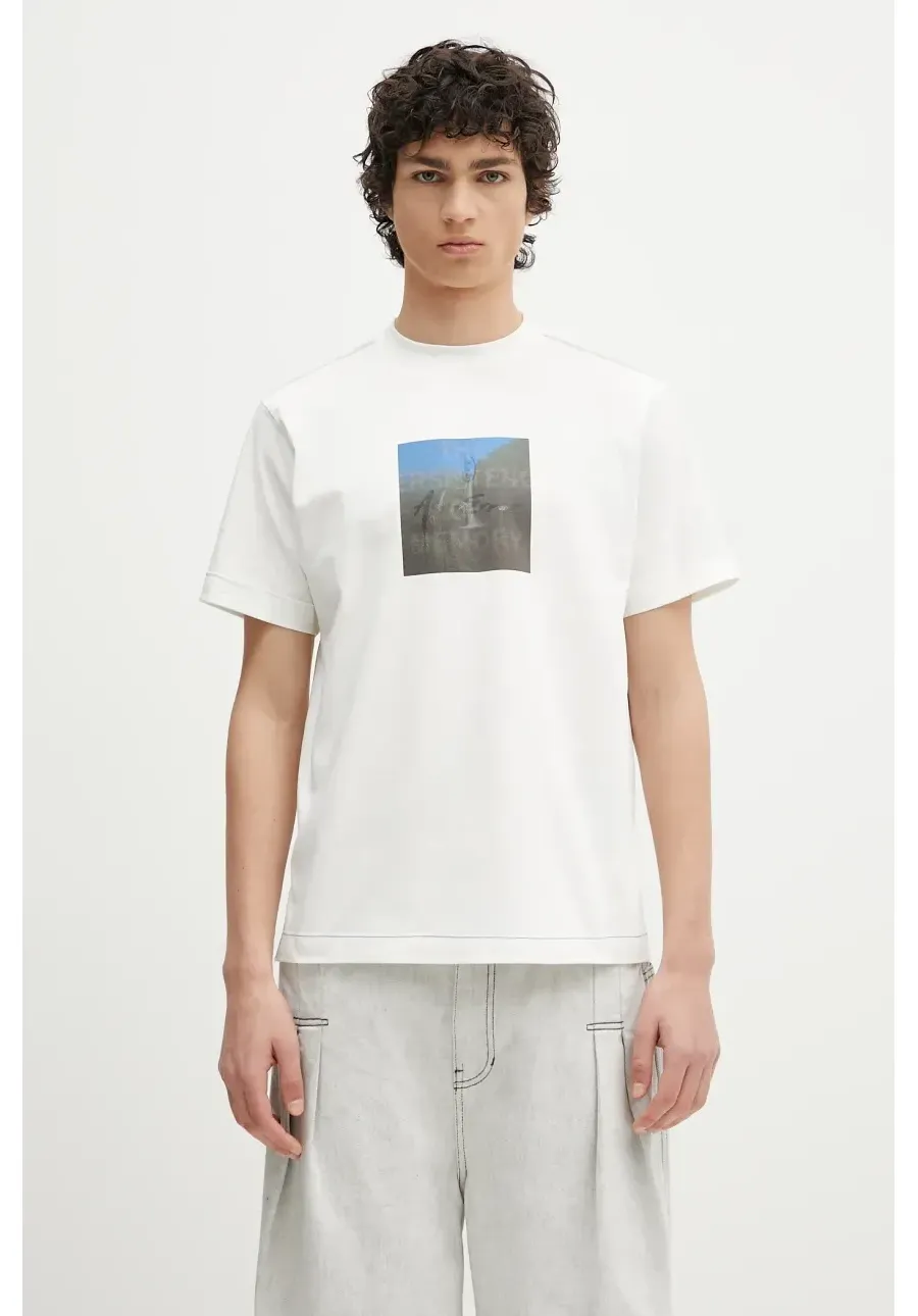 obrazek 1 Ader Error t-shirt Apparel-Top męski kolor biały z nadrukiem BO01SSTS0101OW