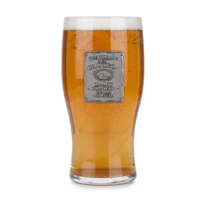 Zdjęcie Kufel z kartuszem z pewteru – prezent dla najlepszego wnuka na świecie