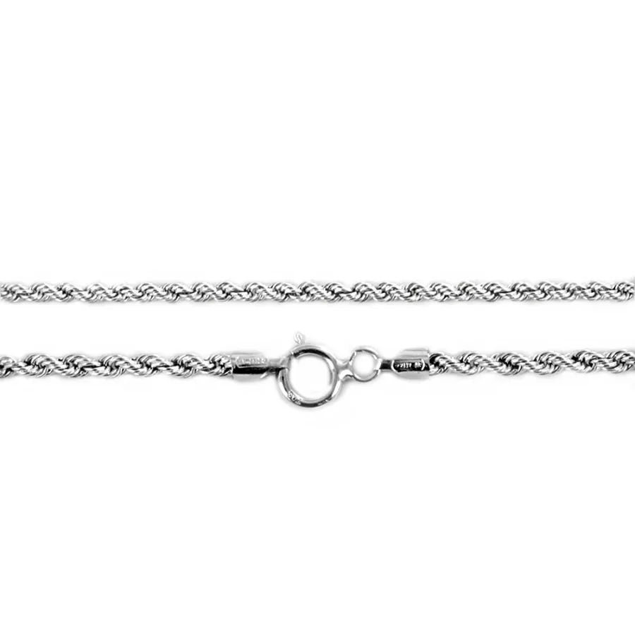 obrazek 2 Elegancki łańcuszek unisex z białego złota