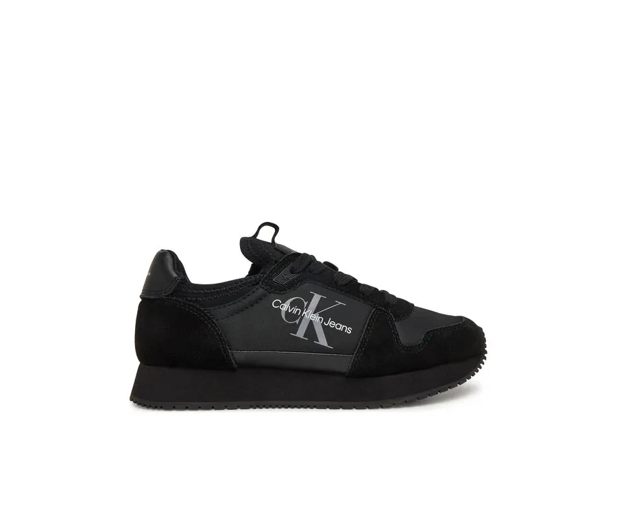 obrazek 1 Calvin Klein Jeans Sneakersy Runner Sock Laceup Ny-Lth Wn YW0YW00840 Czarny