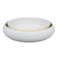 Zdjęcie Klasyczna porcelanowa miska na sałatkę Domo Gold ze złotym detalem - Vista Alegre