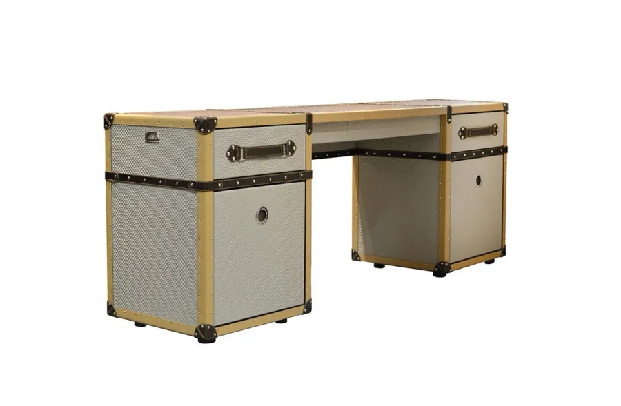 obrazek 1 Wyjątkowa toaletka TRAVELER skórzane profile - Collecion Alexandra