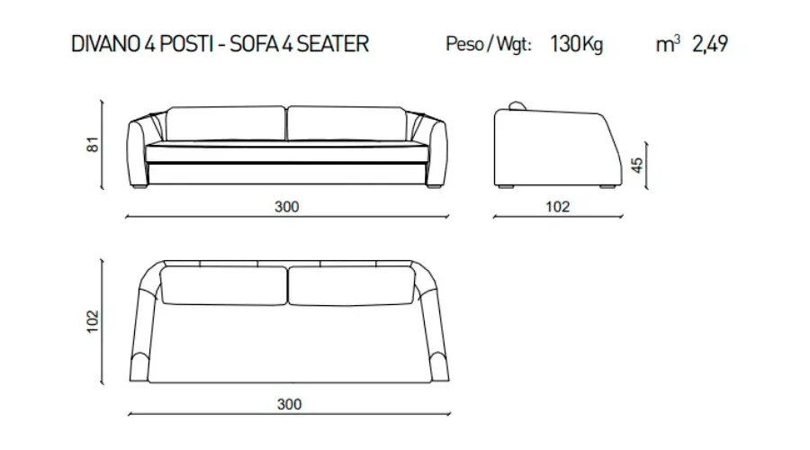 obrazek 4 Najwyższej jakości sofa Rubens Plus z Włoch - Ulivi Salotti