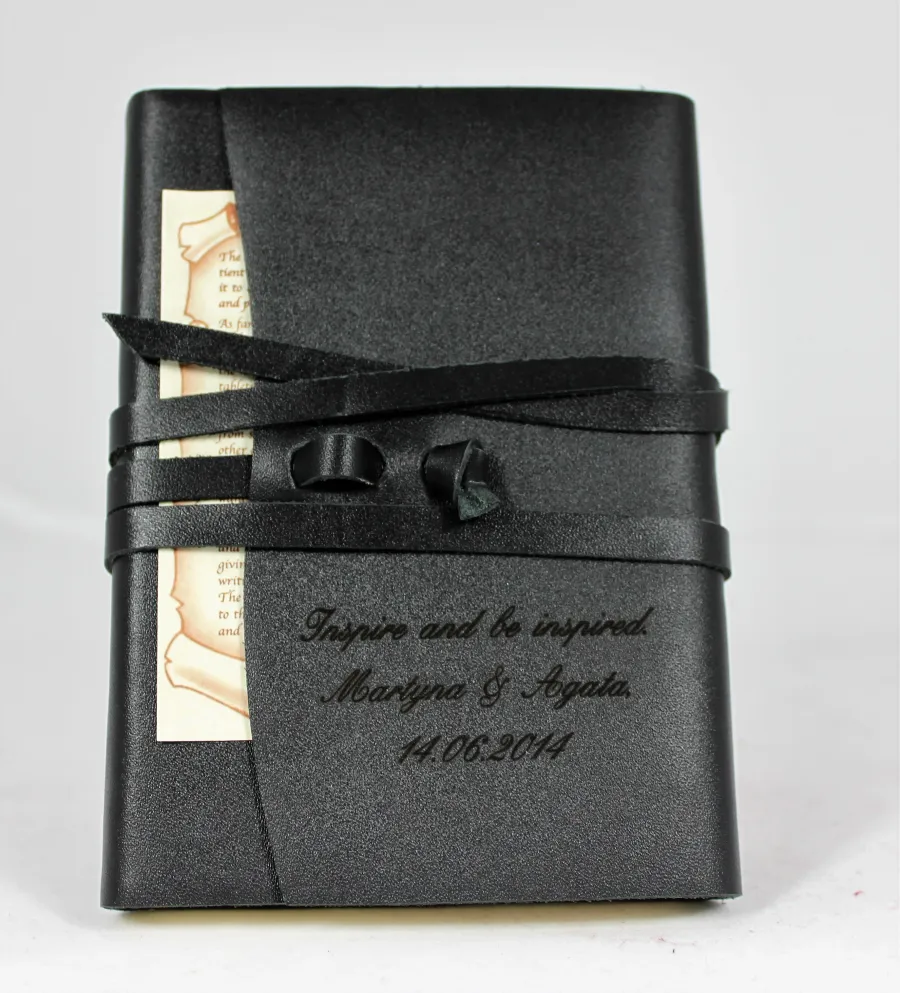 obrazek 5 Czarny elegancki Notes - Skóra