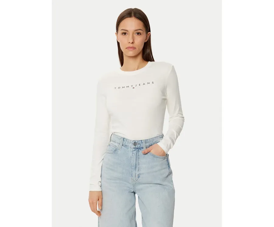 obrazek 1 Tommy Jeans Bluzka DW0DW19434 Écru Slim Fit